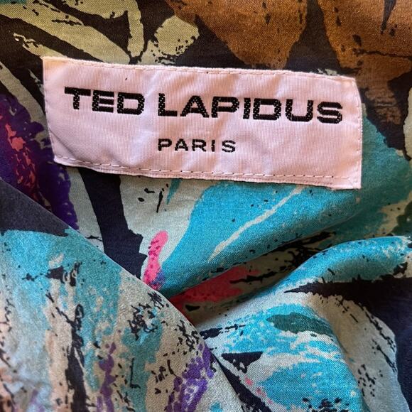 Ted Lapidus Paris Couture Vintage 1960's Silk Shirt Long Sleeve Men’s Unisex Med - Picture 3 of 5